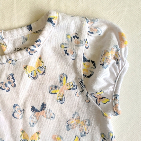 joe fresh butterfly print short sleeve top 18-24 months baby girl - Picture 2 of 6